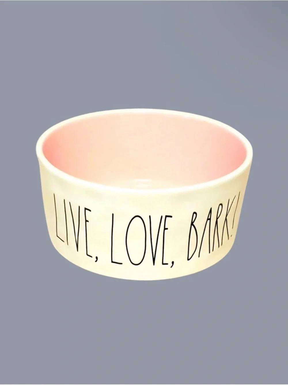 Rae Dunn Live, Love, Bark! Dog or Cat Pet Bowl